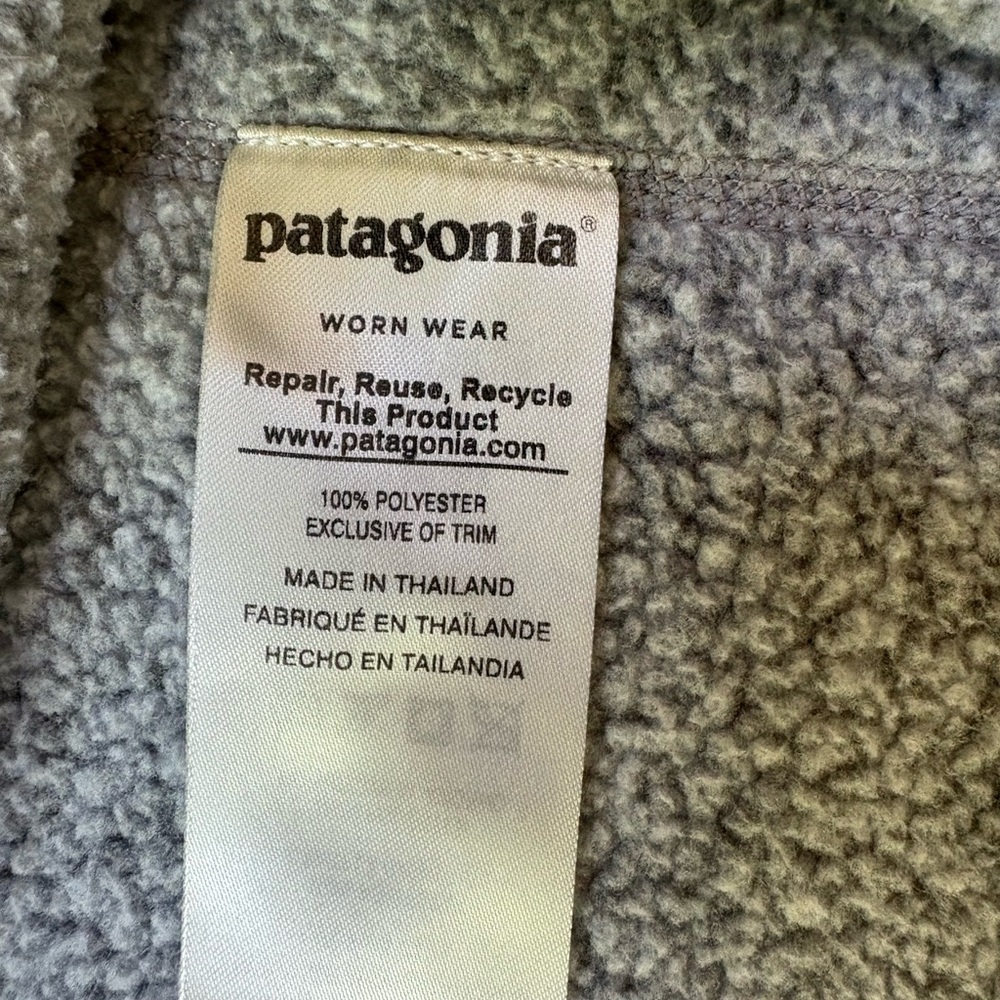 Patagonia Gray Better Sweater 1/4-Zip Fleece Size Medium in Excellent Condition - Picture 11 of 15